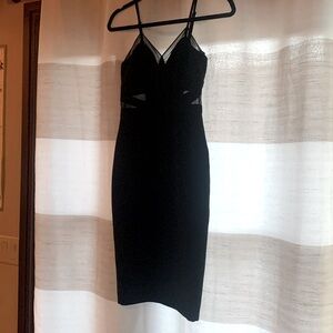 Bebe size 00 Black Midlength Dress